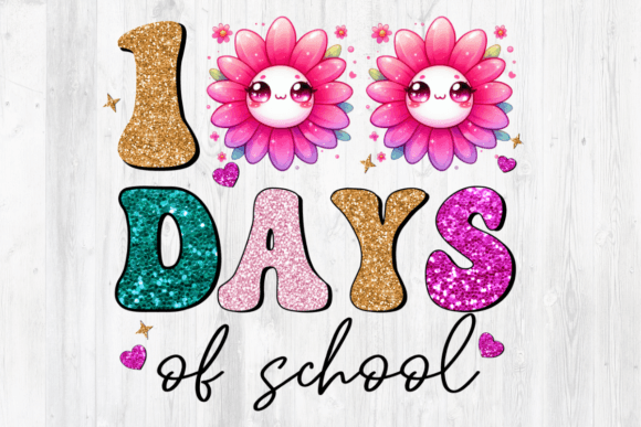 100 Days of School Daisy Clipart Review