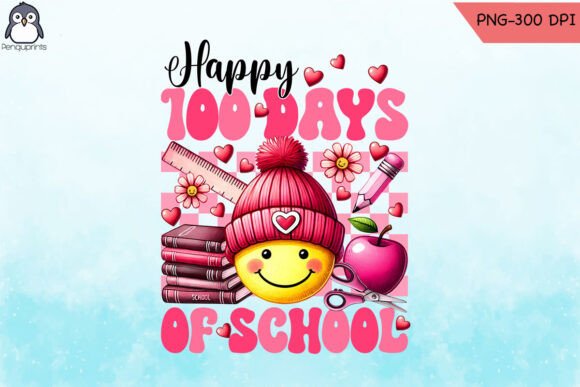 Happy 100 Days of School Teacher PNG Review