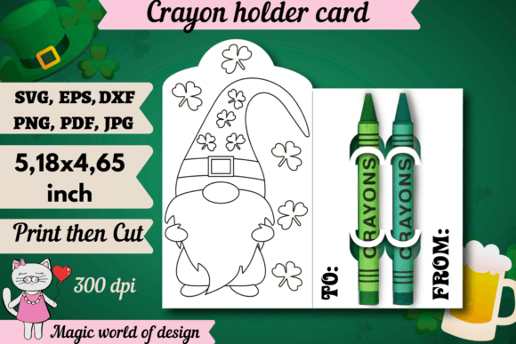 Leprechaun Gnome Coloring Card Svg Review