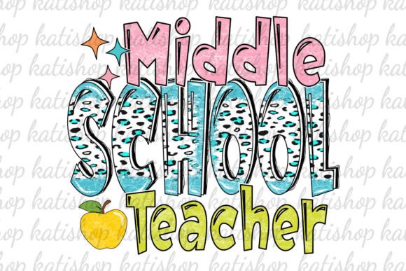 Middle School Teacher Leopard Stars PNG Review