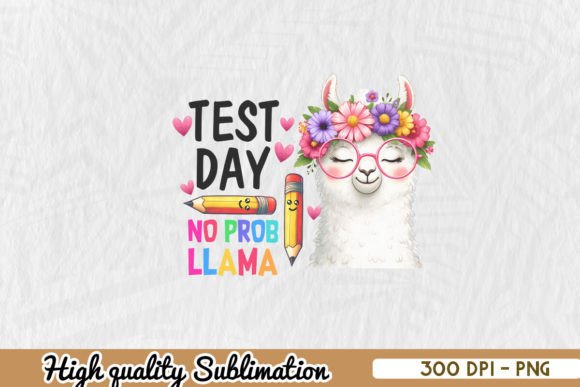 No Prob-llama Test Day Teacher PNG Review