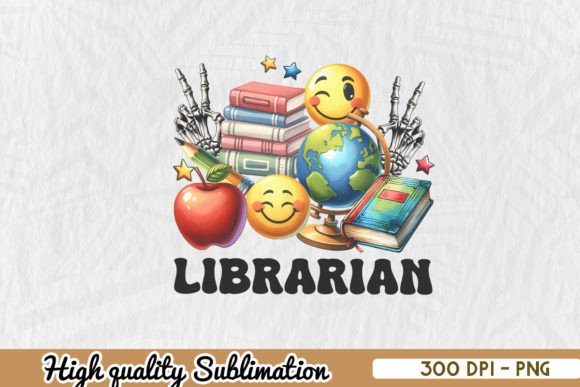 Retro School Librarian Sublimation PNG Review