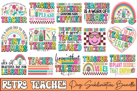 Retro Teacher PNG Sublimation Bundle: An Embroidery Review